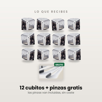 What you get: 12 steel cubes plus free tongs
