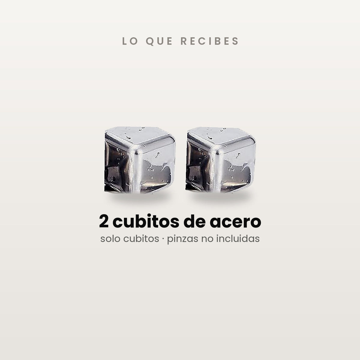 What you get: 2 steel cubes