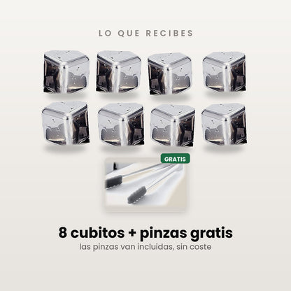 What you get: 8 steel cubes plus free tongs