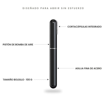 Air pressure wine opener