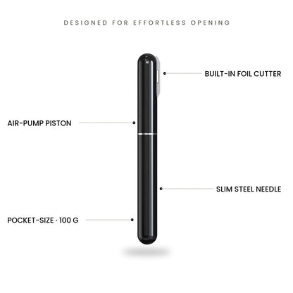 Air pressure wine opener