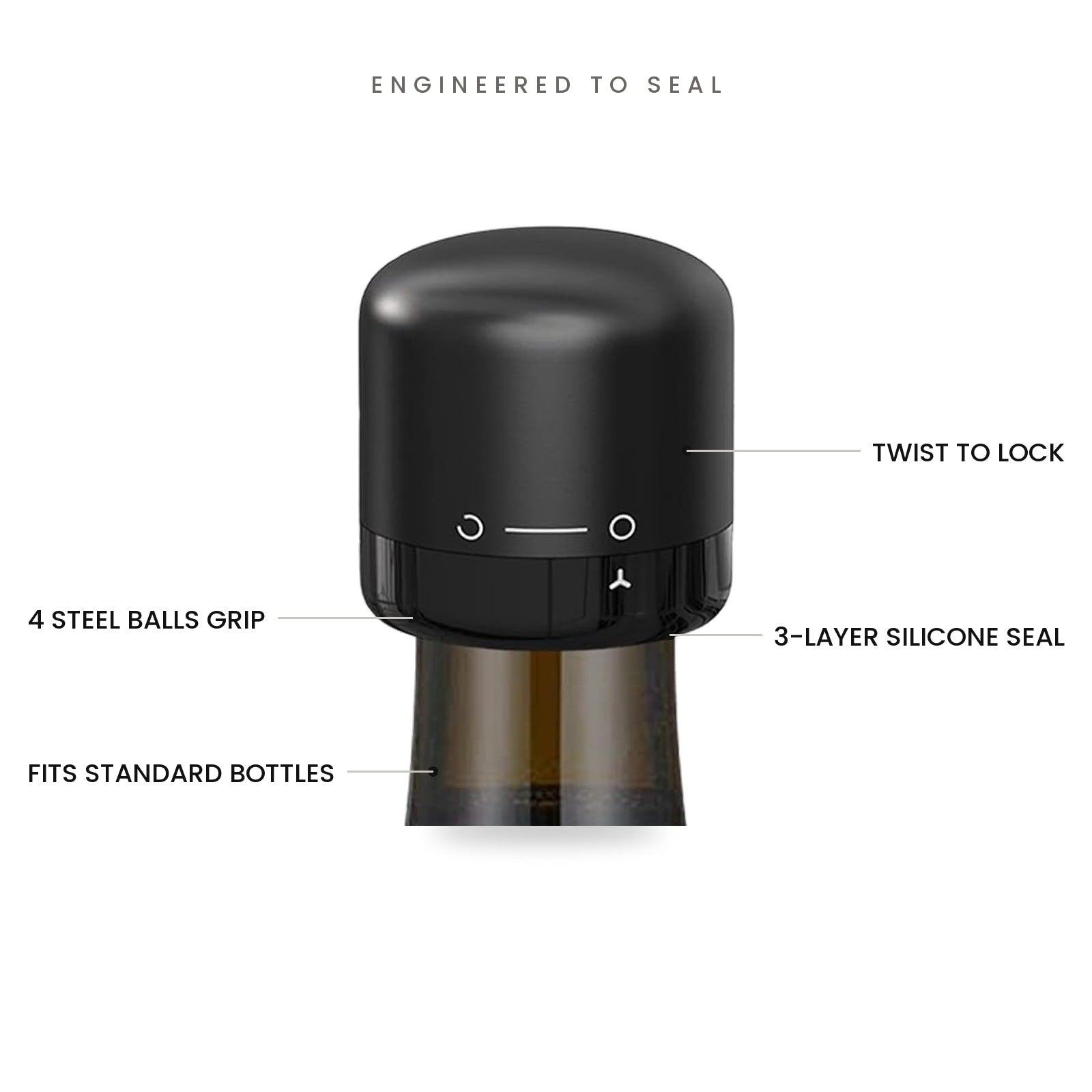 Mini wine stopper